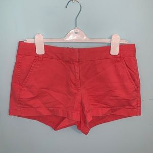 Coral JCrew Chino Shorts